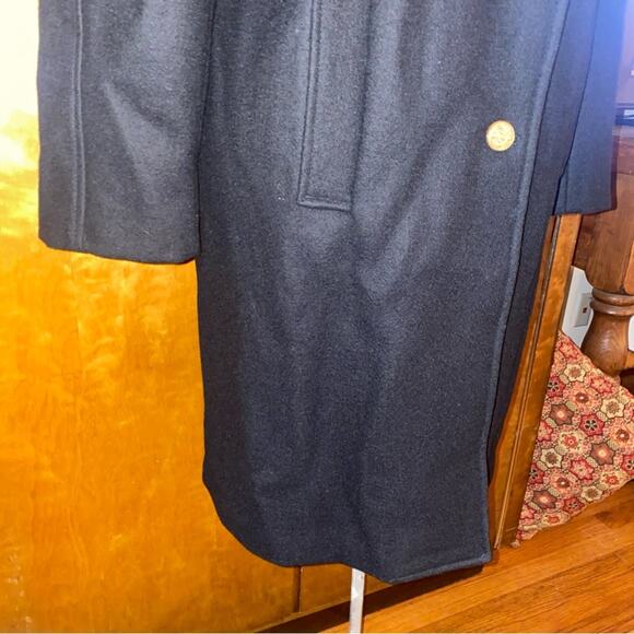 Vintage David Benjamin Women's Black 100% Wool Mid-Long Sleeve Lined Coat Size 8 - Picture 5 of 10